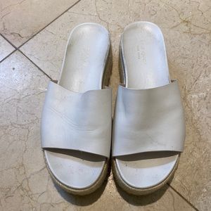 Kate Spade White Espadrille Platform Shoes